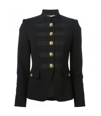 Women Gothic Black Military Coat Fashion Jacket Army Style Coat Halloween